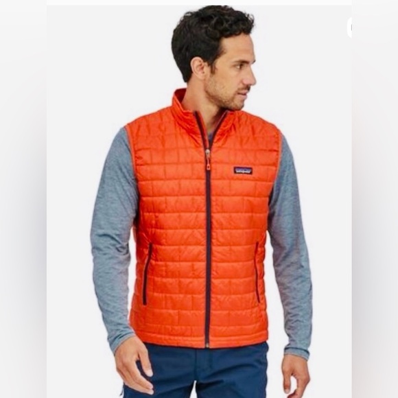 Patagonia Other - Patagonia Men’s Orange Nano Puff Vest Size Small